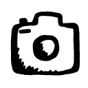 Hand-drawn image of a camera